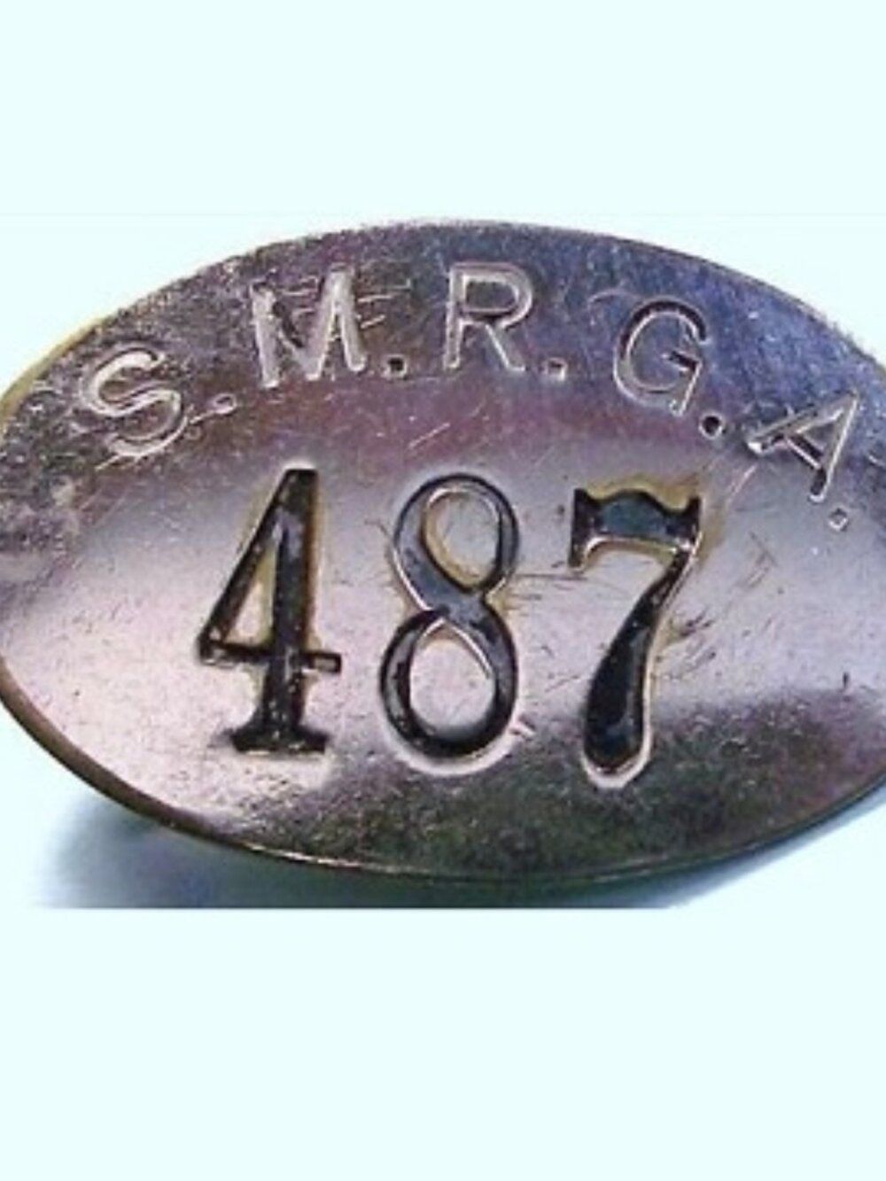 S.M.R.G.A. Santa Maria Raisin Growers Association ,old ID Badge, #487